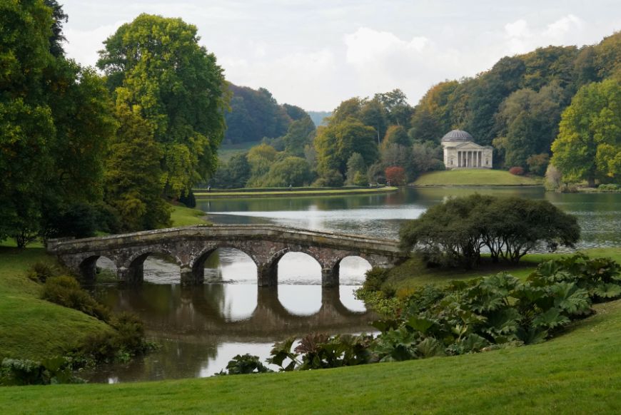 Stourhead View to the Pantheon in early autumn